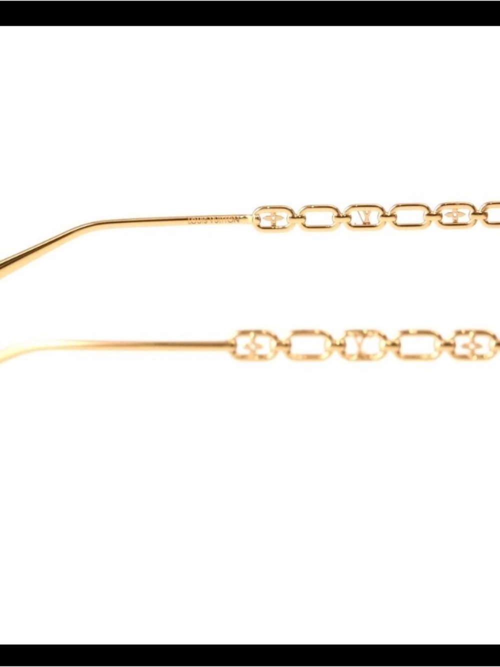 LOUIS VUITTON WOMEN'S  MY LV CHAIN SUNGLASSES Z1522E GOLD Pre-Owned Authentic - Picture 4 of 11